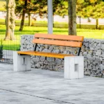 Parka betona sols Roma ar atzveltni