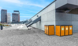 Atkritumu nojume Herakles II diviem konteineriem