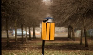 Atkritumu urna Genewa ar jumtiņu